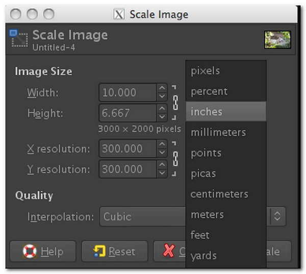 Gimp Increase Image Size in KB