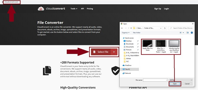 DivX CloudConvert Choose Files