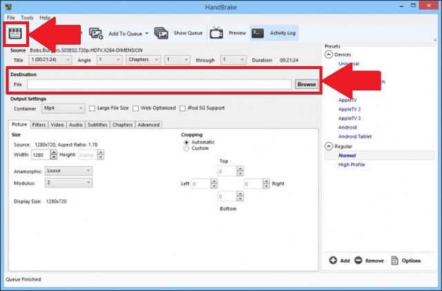 M4V AVI HandBrake Instalare Import