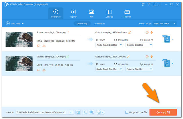 Fichier de conversion MPEG WM