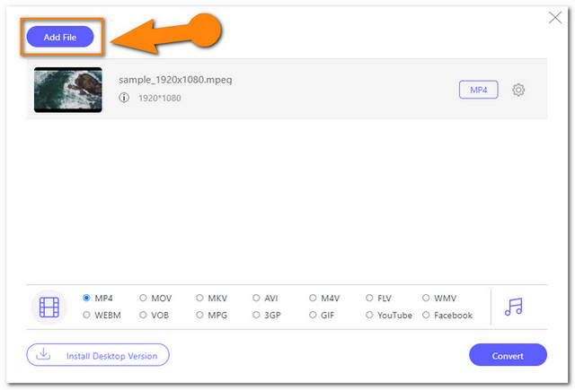 MPEG WM Online Upload File