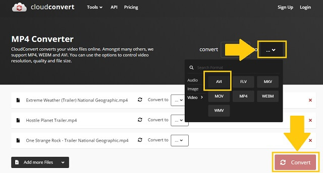 VOB AVI CloudConvert Format