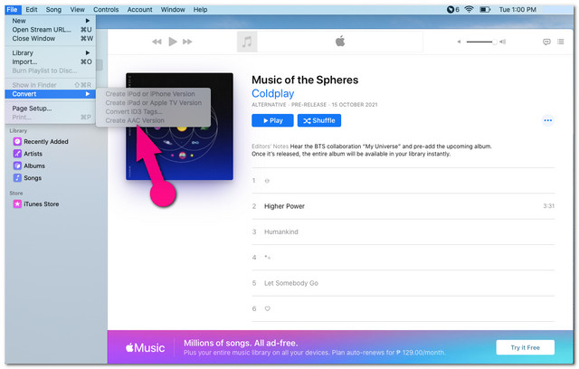 Fișier iTunes AVI M4A