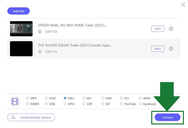 how to convert webm to mkv