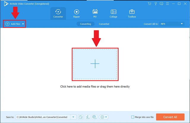 AVAide Drag MOV File