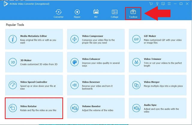 AVAide Toolbox Video Rotator