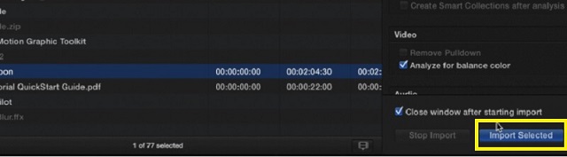 Final Cut Pro อัปโหลดวิดีโอ