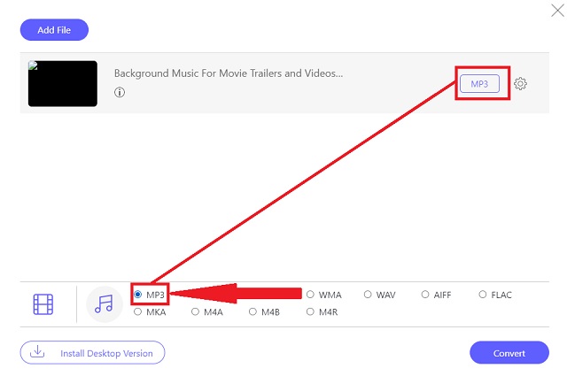 M4V MP3 AVAide सेट प्रारूप