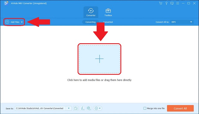 MKV WAV AVAide MKV Add File