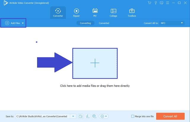 MOV WAV AVAide Upload Files