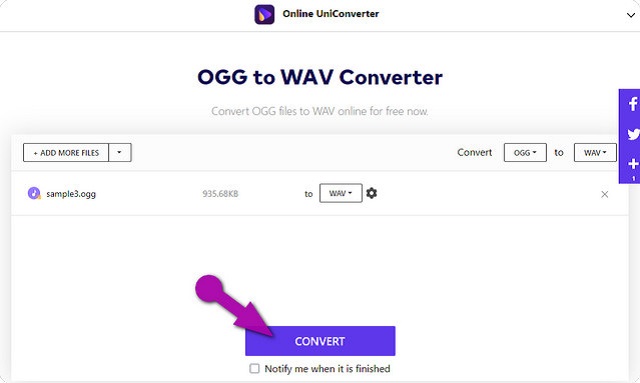 OGG WAV Uni en ligne