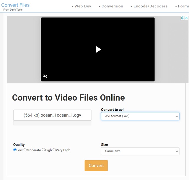 OGV AVI Convert File