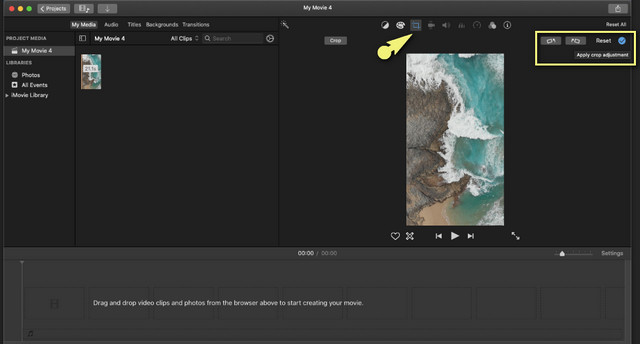 Rotate iMovie Mac