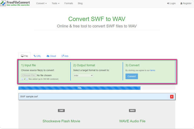 SWF WAV FFC datoteka