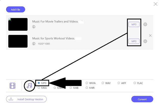 WebM MP3 AVAide Adjust Format