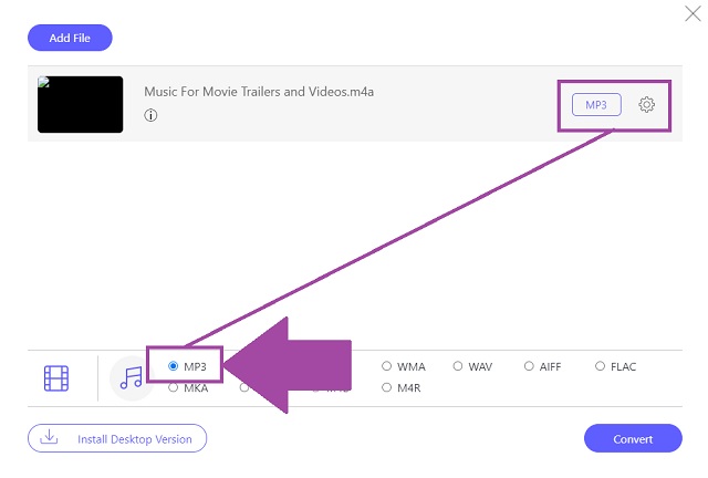 WMA MP3 AVAide แก้ไขรูปแบบ