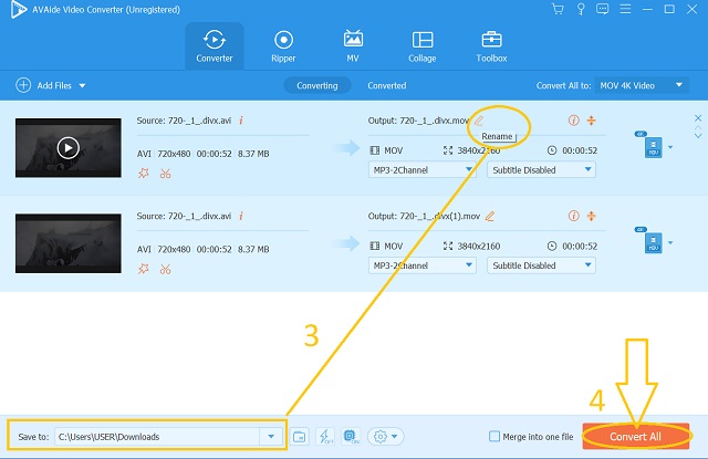 Converter DivX MOV