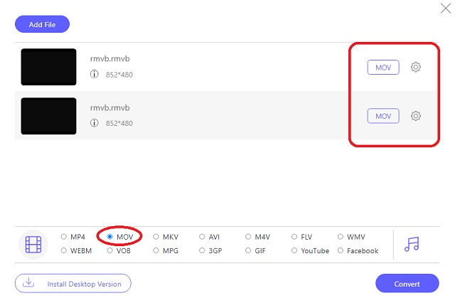 RMVB MOV 온라인 세트