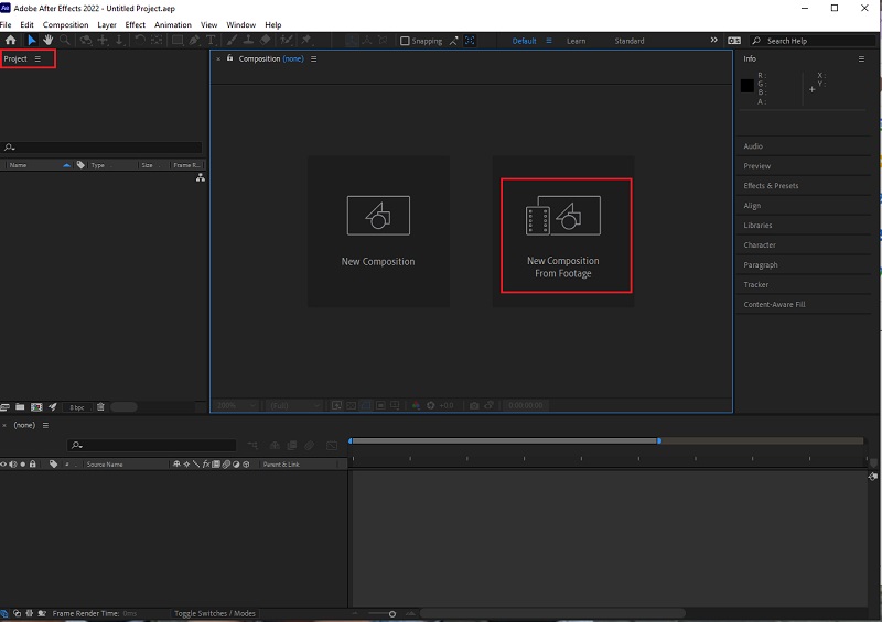 Izreži video After Effects Novo