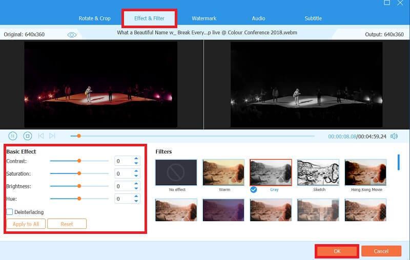 เอฟเฟกต์ AVAide Video Converter