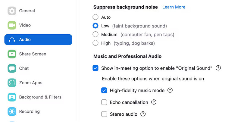 Adjust Audio