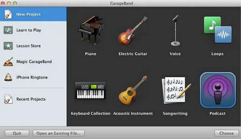 Launch GarageBand