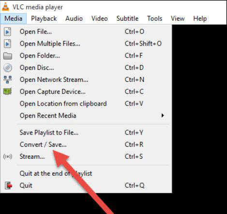 Botão Salvar Converter do VLC