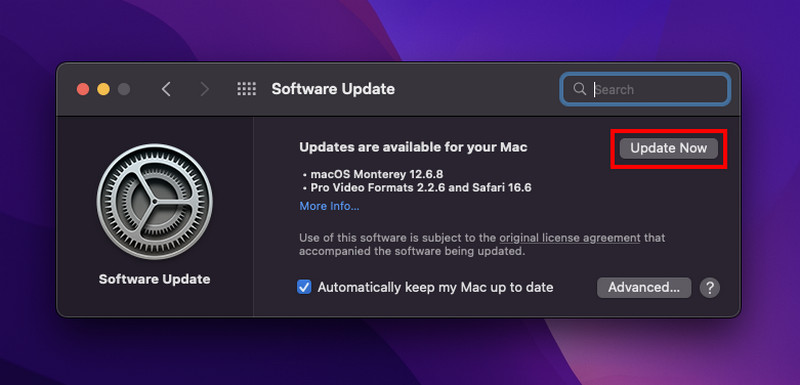 Update MacOS