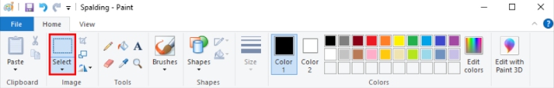 Click Select in Paint