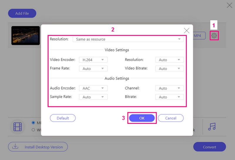 Alter Video and Audio Settings