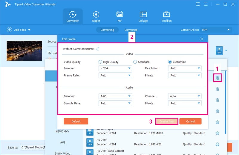 Cambiar la configuración de salida