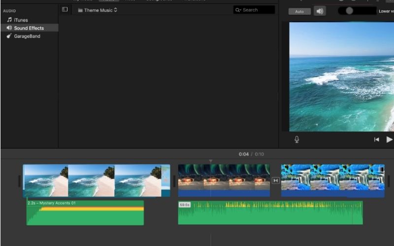 Modifica musica iMovie Mac