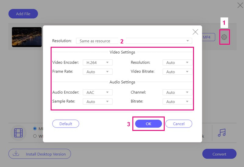 Open Customization Settings