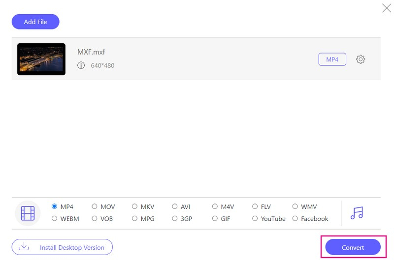 Turn Your MXF Video File to MP4 Format