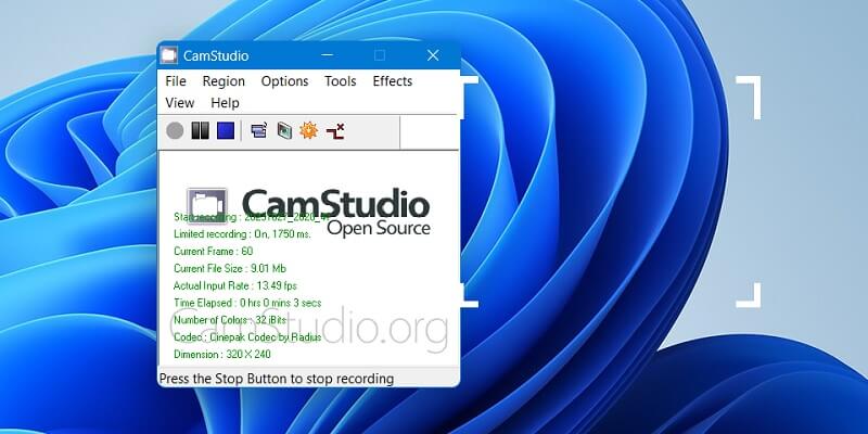 บันทึกหน้าจอด้วย CamStudio 