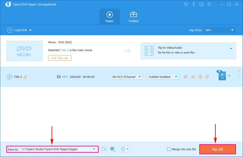 Comece o processo de conversão de DVD para USB