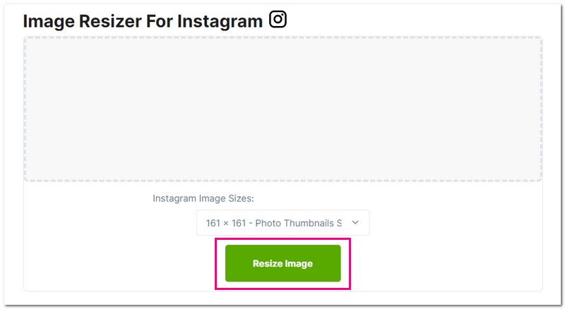 Redimensionneur d'image simple Redimensionner l'image pour Instagram