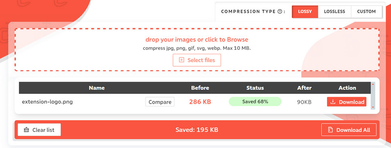 Komprimer Png Compressorio