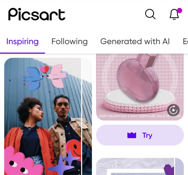 Picsart 图形用户界面