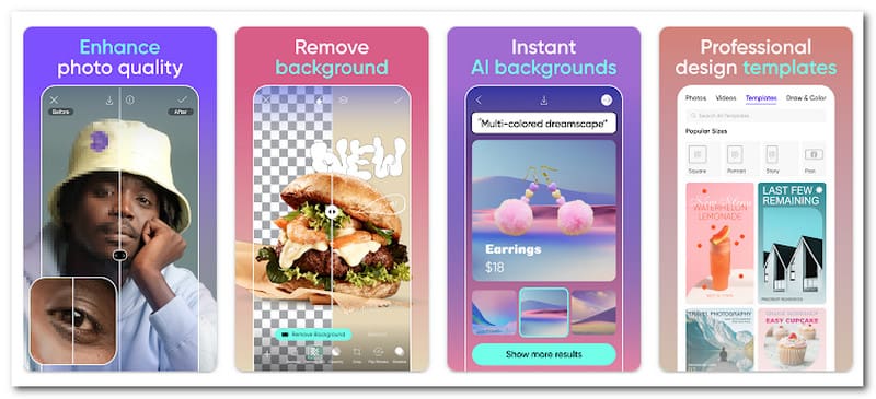 Pembuat Latar Belakang Potret PicsArt untuk iPhone dan Android