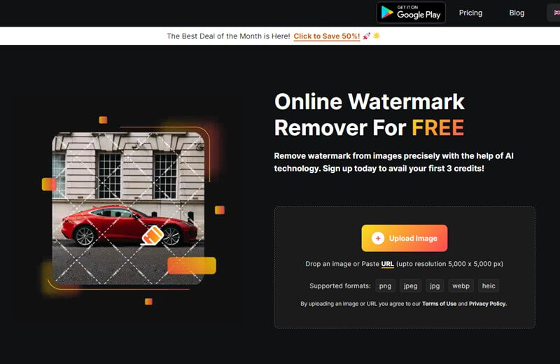 Ai Watermark Remover -liitäntä