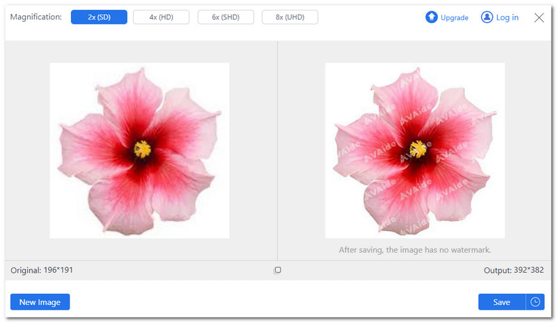 AVAide Image Upscaler Nejlepší alternativa Pixelcut Upscale