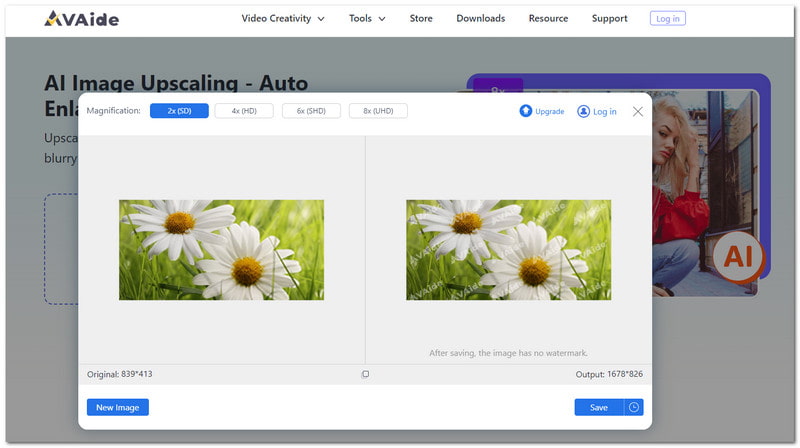 Avaide Image Upscaler أفضل بديل للوسائط الراقية