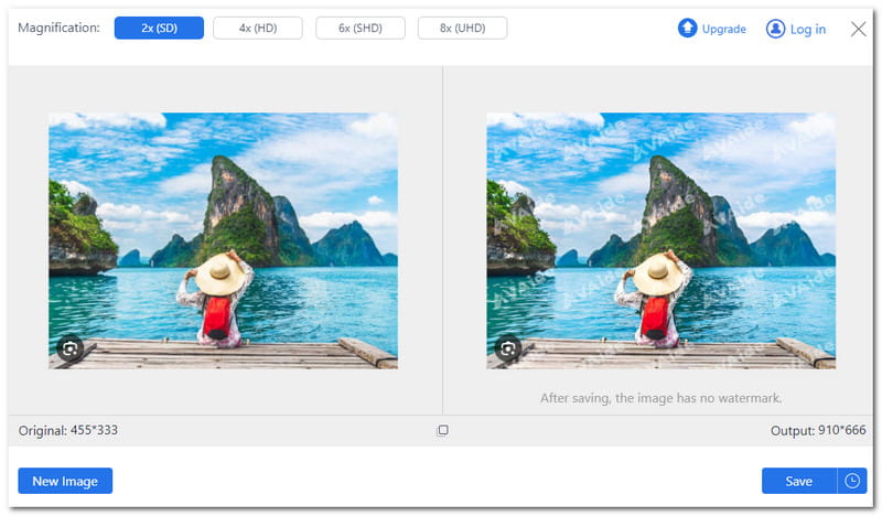 Avaide Image Upscaler โปรแกรมแปลงรูปภาพ HD