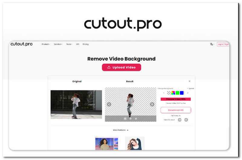 Công cụ xóa nền video CutOut Pro