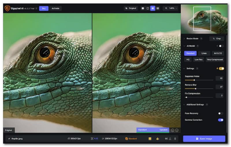 Topaz Labs GigaPixel AI AI Pixel Enhancer on Desktop