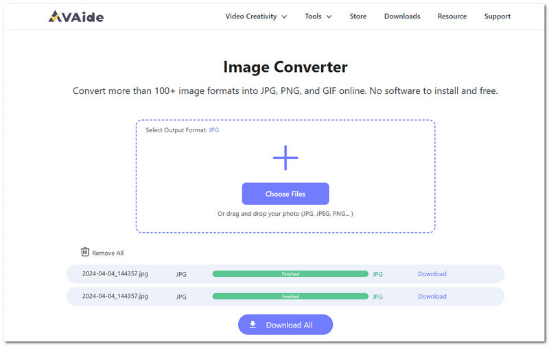 Avaide Image Converter Nejlepší alternativa převodu k převodu obrázku