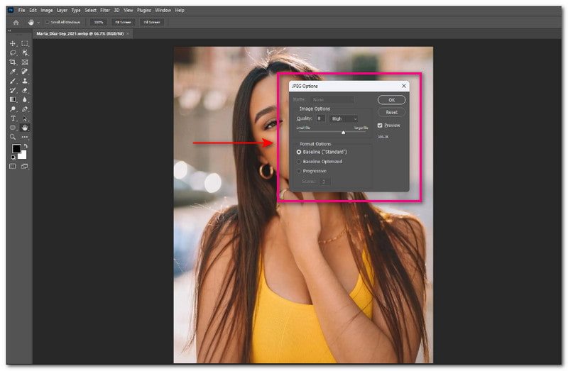 Photoshop Tukar WebP kepada JPG pada Mac Dan Windows