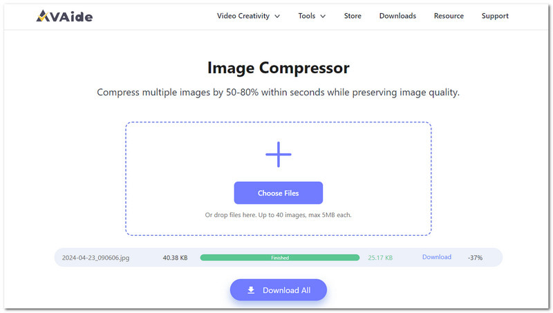 Avaide Image Compressor Beste alternatief voor Squoosh