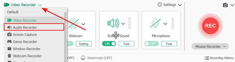 Évitez d'enregistrer l'audio